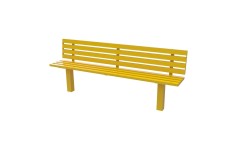 Steel Slatted Seat Single Colour 2M