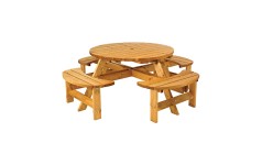 Cotswold Round Picnic Bench - Seats 8